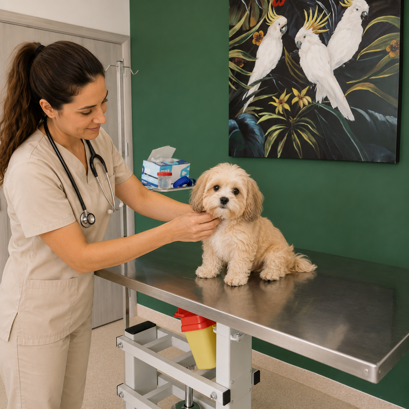 Consult medical caine in cabinetul veterinar Labute Fericite