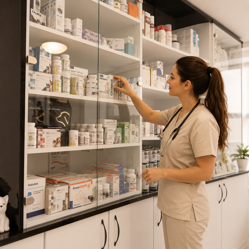 Imagine din farmacia veterinara Labute Fericite